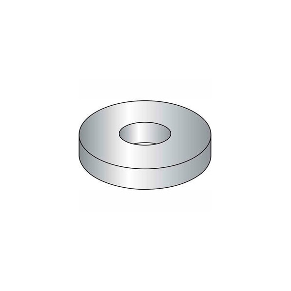 Flat Washer, , Steel Zinc Plated Finish, 100 PK